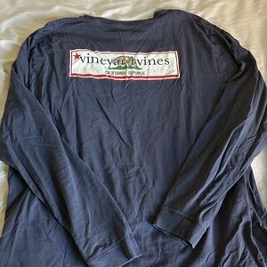 Vineyard Vines Men's Navy Long Sleeve Tee